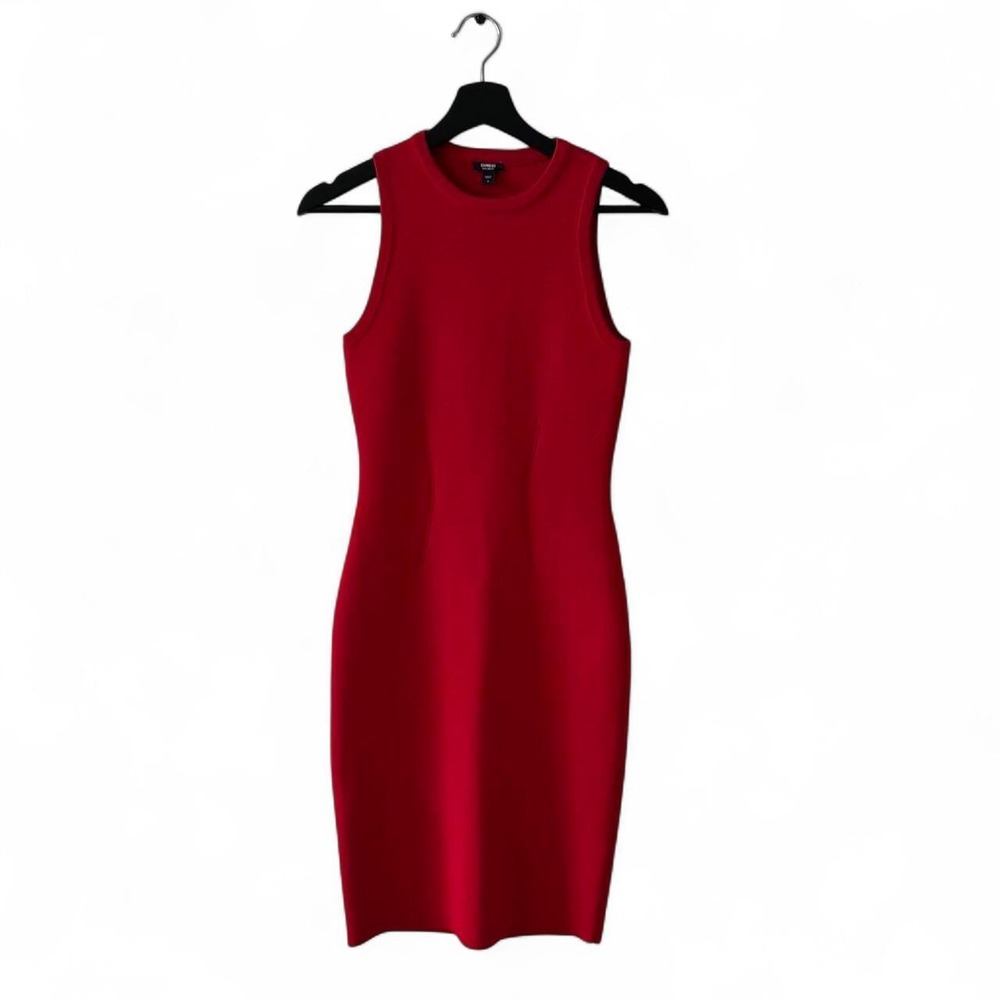 Express Body Contour Dress Red Womens S